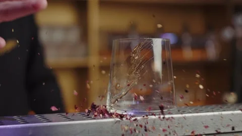 Bartender Adding Garnish to Cocktail Glass Stock Footage 302505753