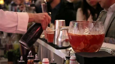 Bartender in bar Stock Footage 64766382