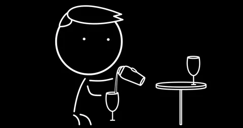 Bartender at a bar Stock Footage 295879338