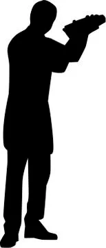 Bartender Barman Silhouette Stock Illustration