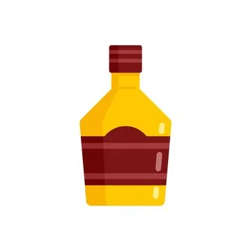 Bartender bottle drink icon flat isolated Stock Illustration