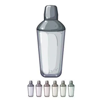 Bartender cocktail shaker cartoon vector graphic Stock Illustration