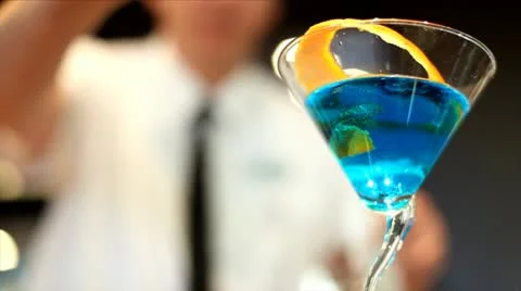 Bartender in a coctail bar Stock Footage 24658206