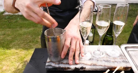 The Bartender Cooking A Cocktail Stock Footage 111789448