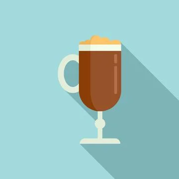 Bartender drink icon, flat style Stock Illustration