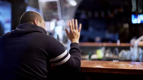 Bartender is giving out the shots Stock Footage 56465566