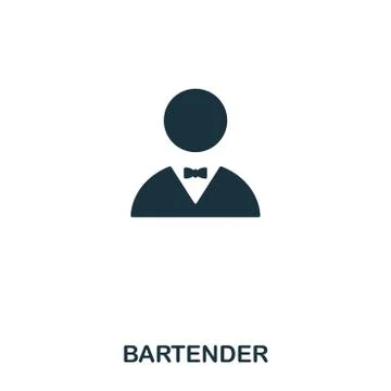 Bartender icon. Line style icon design. UI. Illustration of bartender icon Stock Illustration