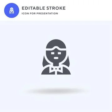Bartender icon vector, filled flat sign, solid pictogram isolated on white, logo Stock Illustration