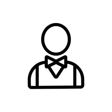 Bartender icon vector. Isolated contour symbol illustration Stock Illustration