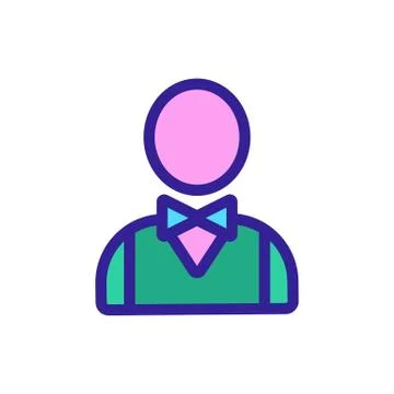 Bartender icon vector. Isolated contour symbol illustration Stock Illustration