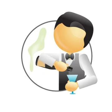 Bartender Stock Illustration