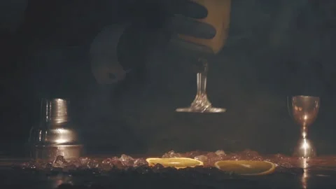 Bartender make a cocktail at bar Stock Footage 118981940