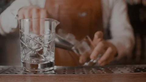 The bartender makes a cocktail Stock Footage 78356694