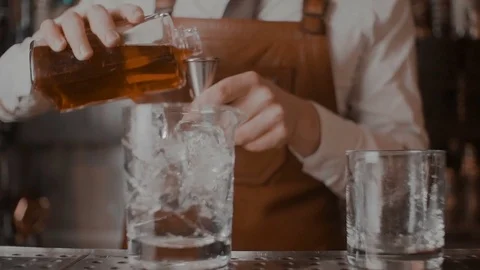 The bartender makes a cocktail Stock Footage 78358615