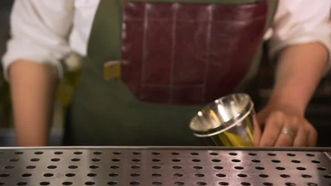 The Bartender Makes a Cocktail Stock Footage 91668509