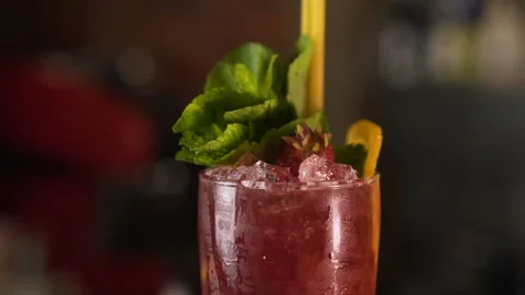 The Bartender Makes a Cocktail Stock Footage 91668517