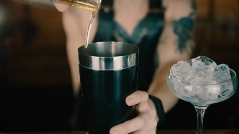 The Bartender Makes a Cocktail Video stock 102492952