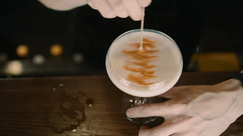 The Bartender Makes a Cocktail Video stock 102493569