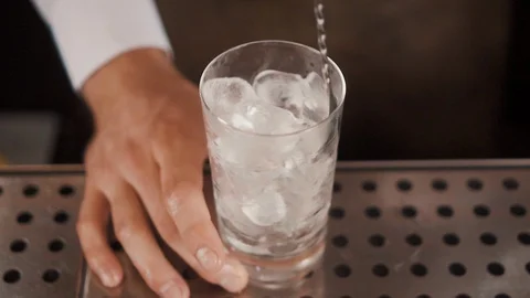 The Bartender Makes a Cocktail Stock Footage 120346946