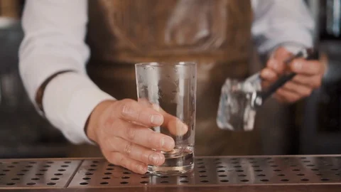 The Bartender Makes a Cocktail Stock Footage 120347196