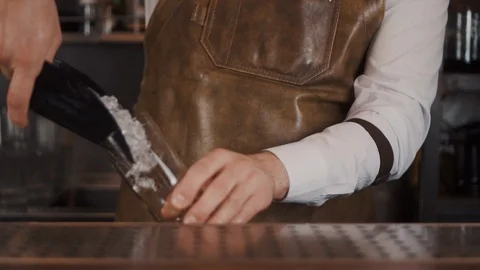 The Bartender Makes a Cocktail Stock Footage 120610721