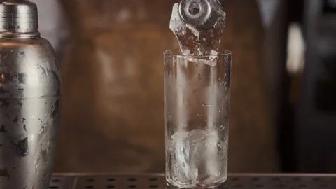 The Bartender Makes a Cocktail Stock Footage 120610841