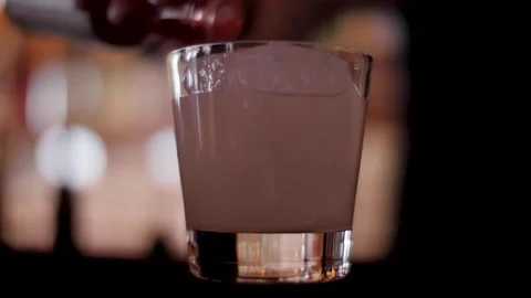 The Bartender Makes A Cocktail Stock Footage 244940112