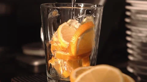 The bartender makes a hot punch Stock Footage 158021867