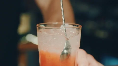 The bartender makes lemonade Stock Footage 52193567