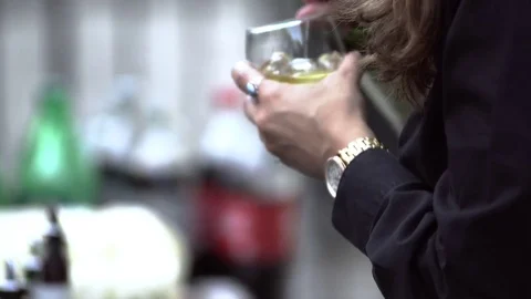 Bartender makes a mixed drink outside Video stock 78108595