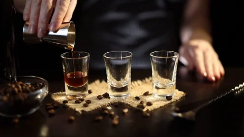 Bartender making a cocktail Stock Footage 125212460
