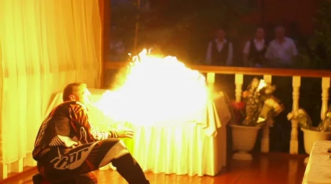 Bartender making a flaming drink Vidéo 49198661