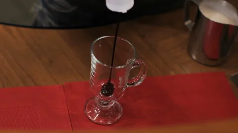 Bartender making mocco. Close up Vidéo 63988604