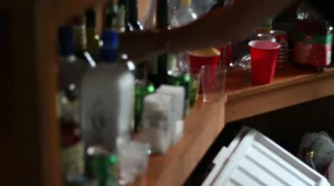 Bartender Mising drinks for Customer behind Bar 스톡 동영상 11699437