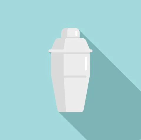 Bartender mixer icon, flat style Stock Illustration