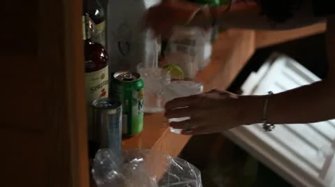 Bartender Mixing Drinks for Customer Stock Footage 11699049