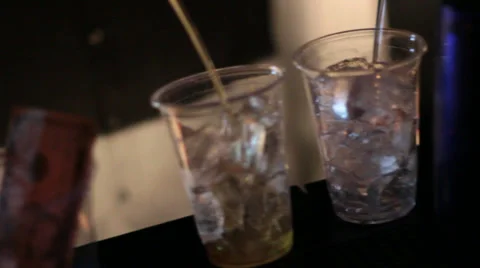 Bartender Pouring Drinks Stock Footage 34283958