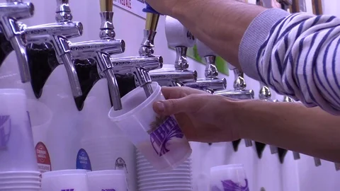 Bartender Pouring Glass Of Beer Stock Footage 83757388