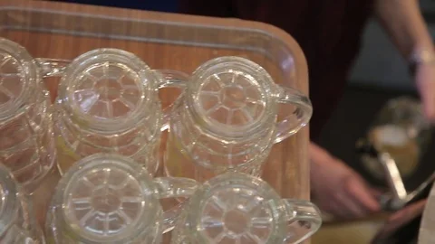 The bartender pours a beer in a mug Stock-Footage 80638090