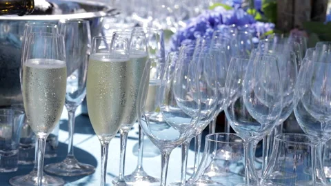 Bartender pours drinks into glasses Stock Footage 281940424