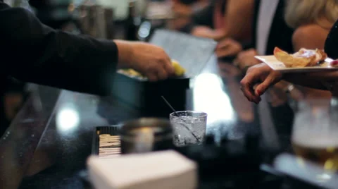 Bartender Pours Mixed Drink Video stock 35826933