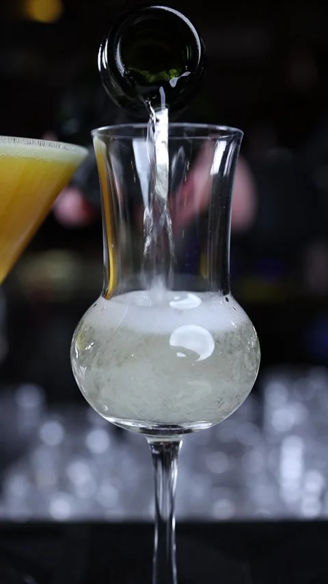 Bartender prepares a cocktail at the bar Stock Footage 265666049