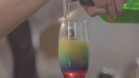 The bartender prepares a cocktail on the beach party slow motion Stock Footage 239375890