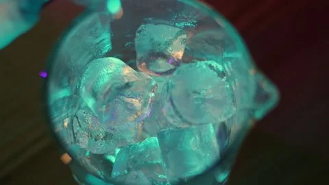 The bartender prepares a cocktail on ice Stock Footage 196981970