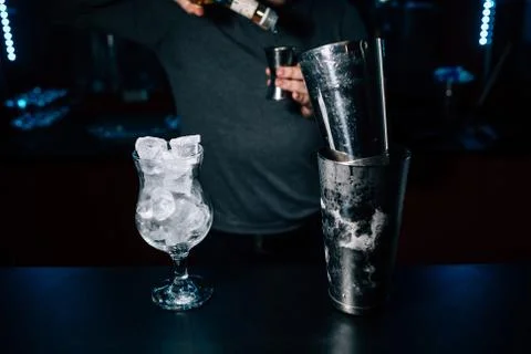 Bartender prepares a cocktail Stock Photos
