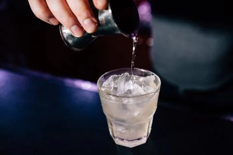 Bartender prepares a cocktail Stock Photos