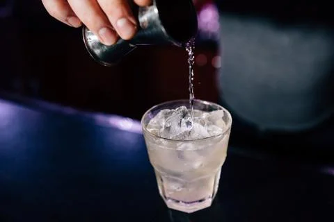 Bartender prepares a cocktail Stock Photos