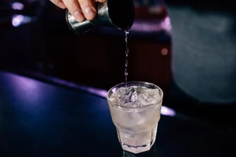 Bartender prepares a cocktail Stock Photos