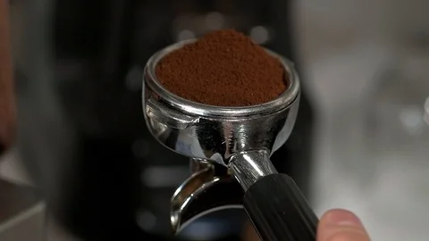 Bartender prepares coffee 120fps Stock Footage 97327970