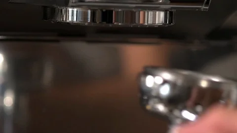 Bartender prepares coffee 120fps Stock Footage 97328072